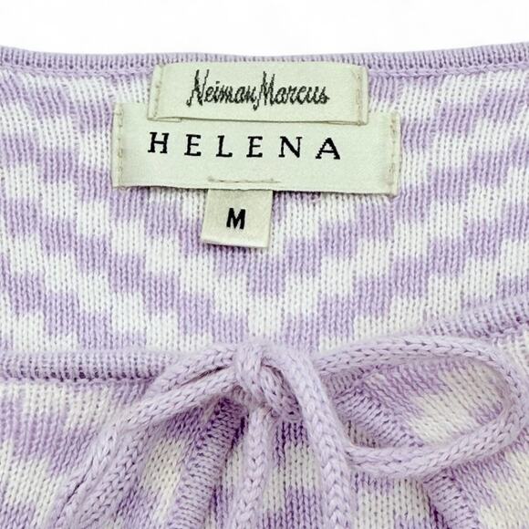 Helena Neiman Marcus Girls Knit Cape Poncho M Chevron Ruffle Princesscore Purple - Picture 2 of 11